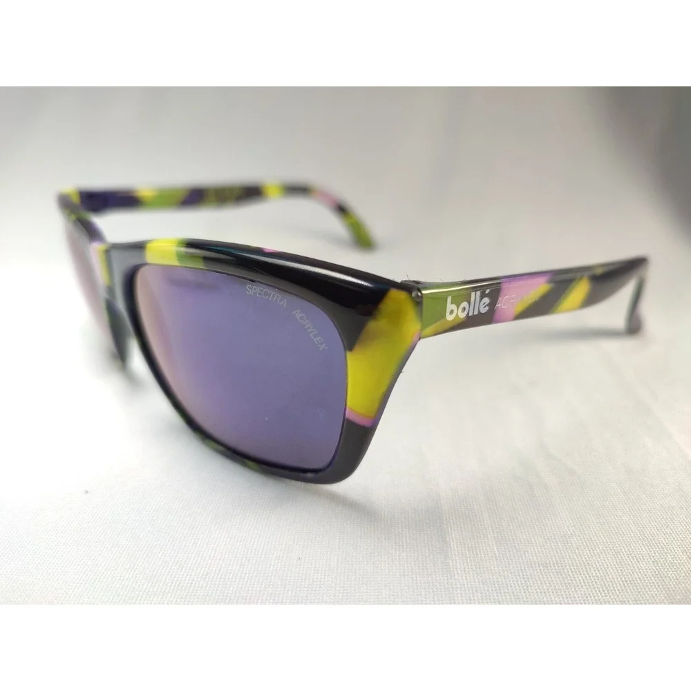 Bollé Acrylex 527 Vintage 90s Multicolor Spectra Lens Sunglasses NWT France